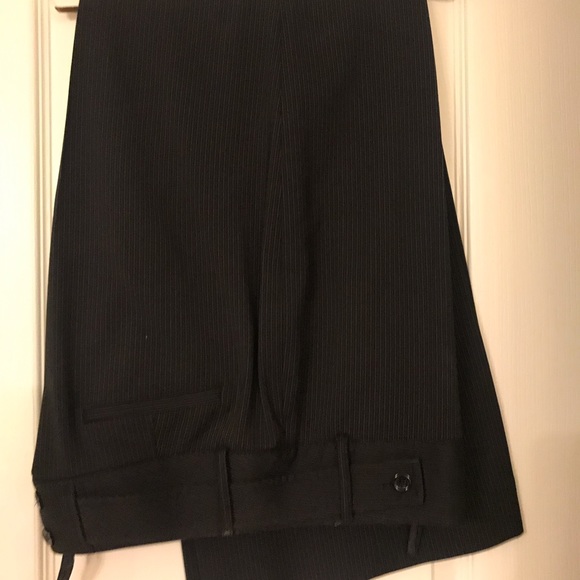 Black Women’s Pantsuit with faint Grey Pinstripes - Picture 2 of 2